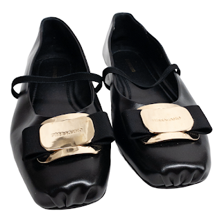 Salvatore Ferragamo Lina Leather Ballet Flats