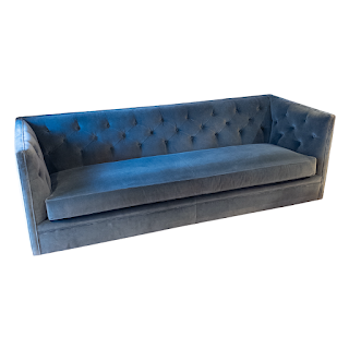 Room and Board Macalester Velvet Tuxedo Sofa