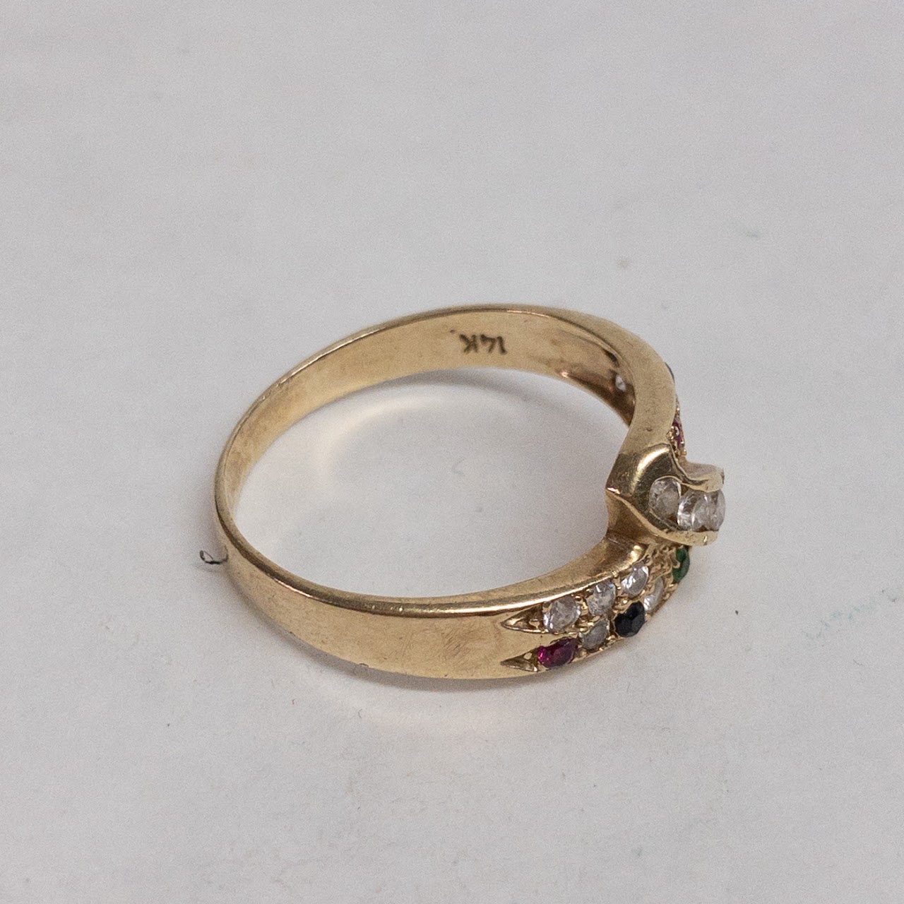 14K Gold and Multi Stone Ring