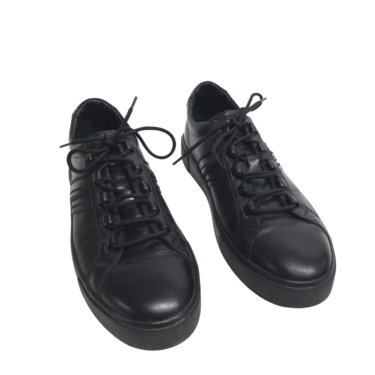 Tod's Black Leather Lace Up Sneakers