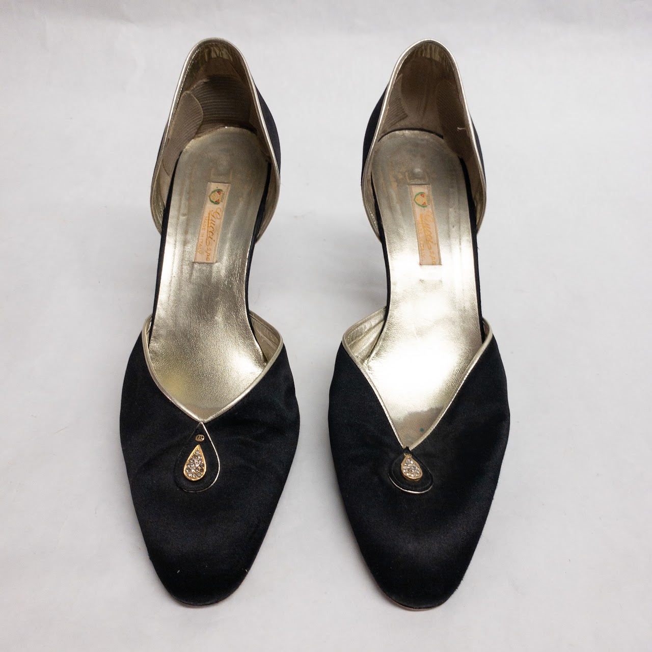 Gucci Vintage Satin Pumps