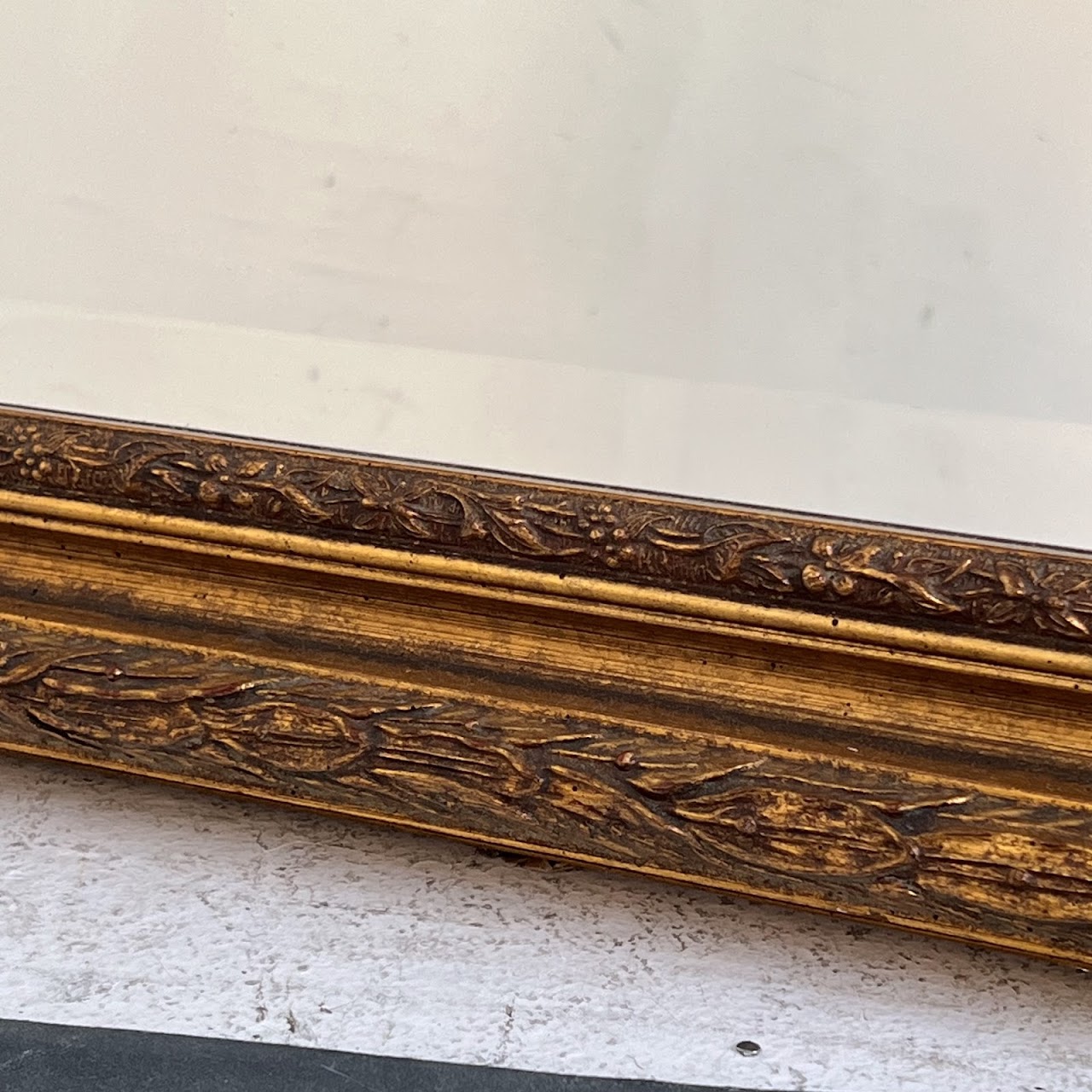 Gilt Framed Contemporary Mantel Mirror