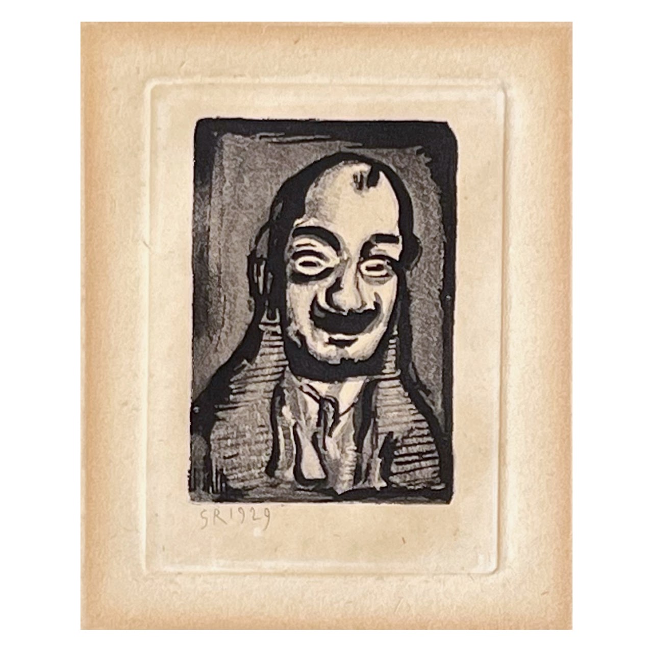 Georges Roualt 'Man with Mustache' Aquatint Etching