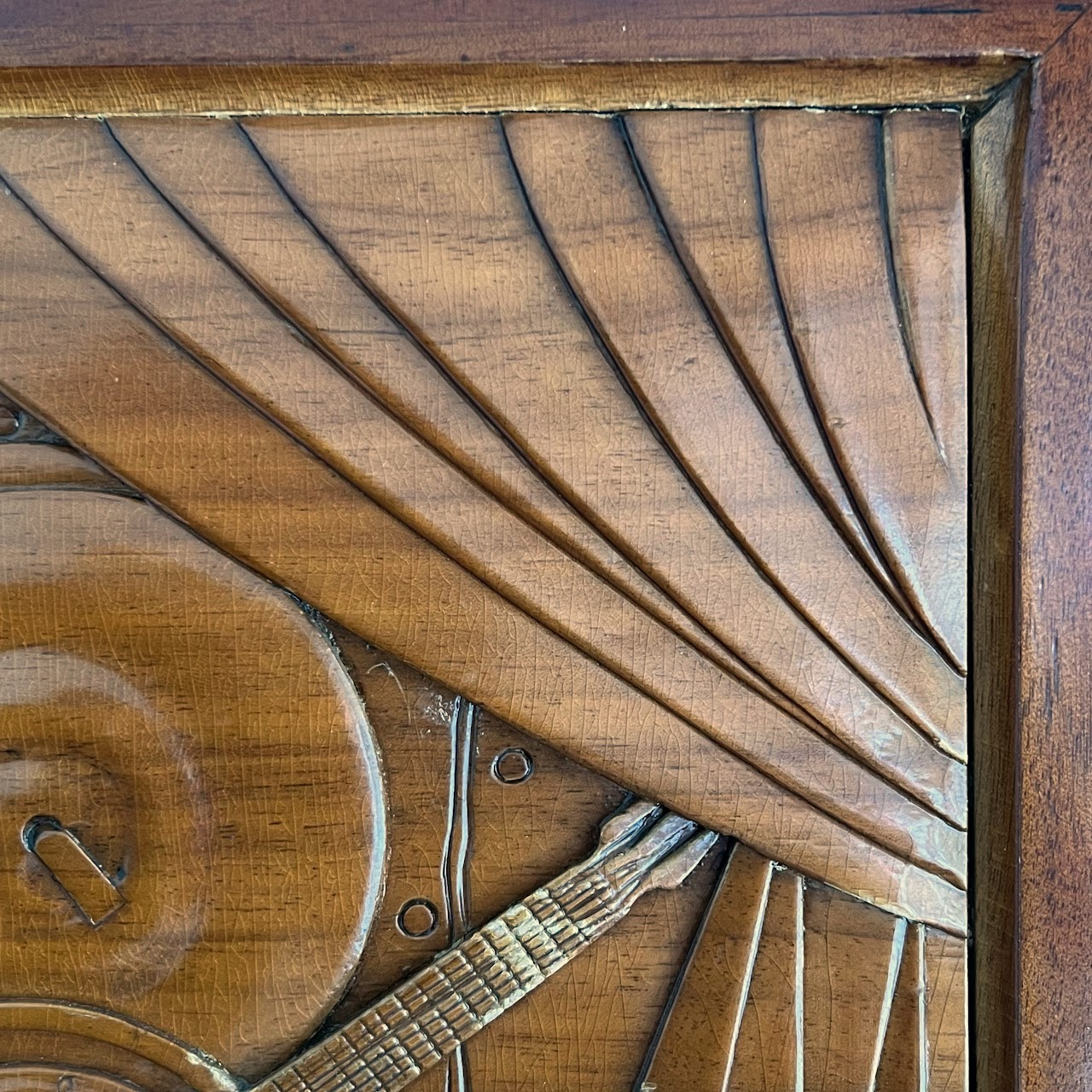 Art Deco Relief Carved Cabinet