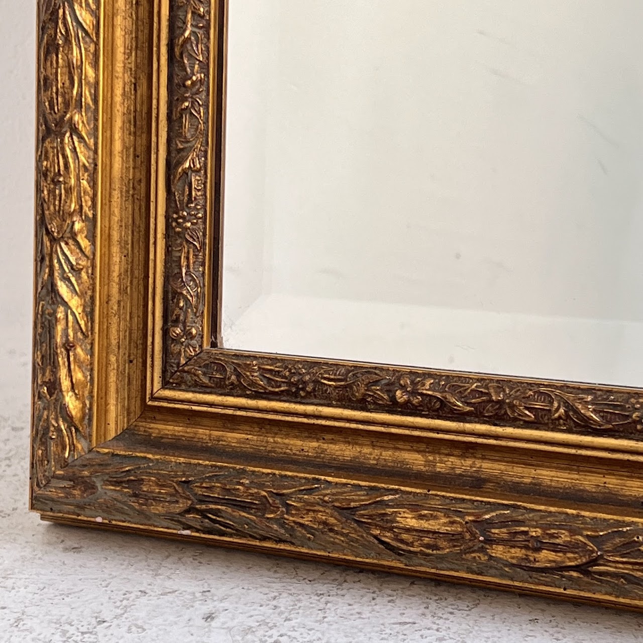 Gilt Framed Contemporary Mantel Mirror