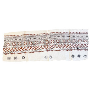 Oceanic Block Painted Tapa Cloth