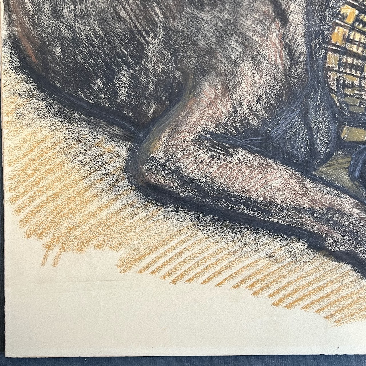 Willy Sluiter 'Uncle Pat' Signed Pastel Dog Portrait Drawing, 1927