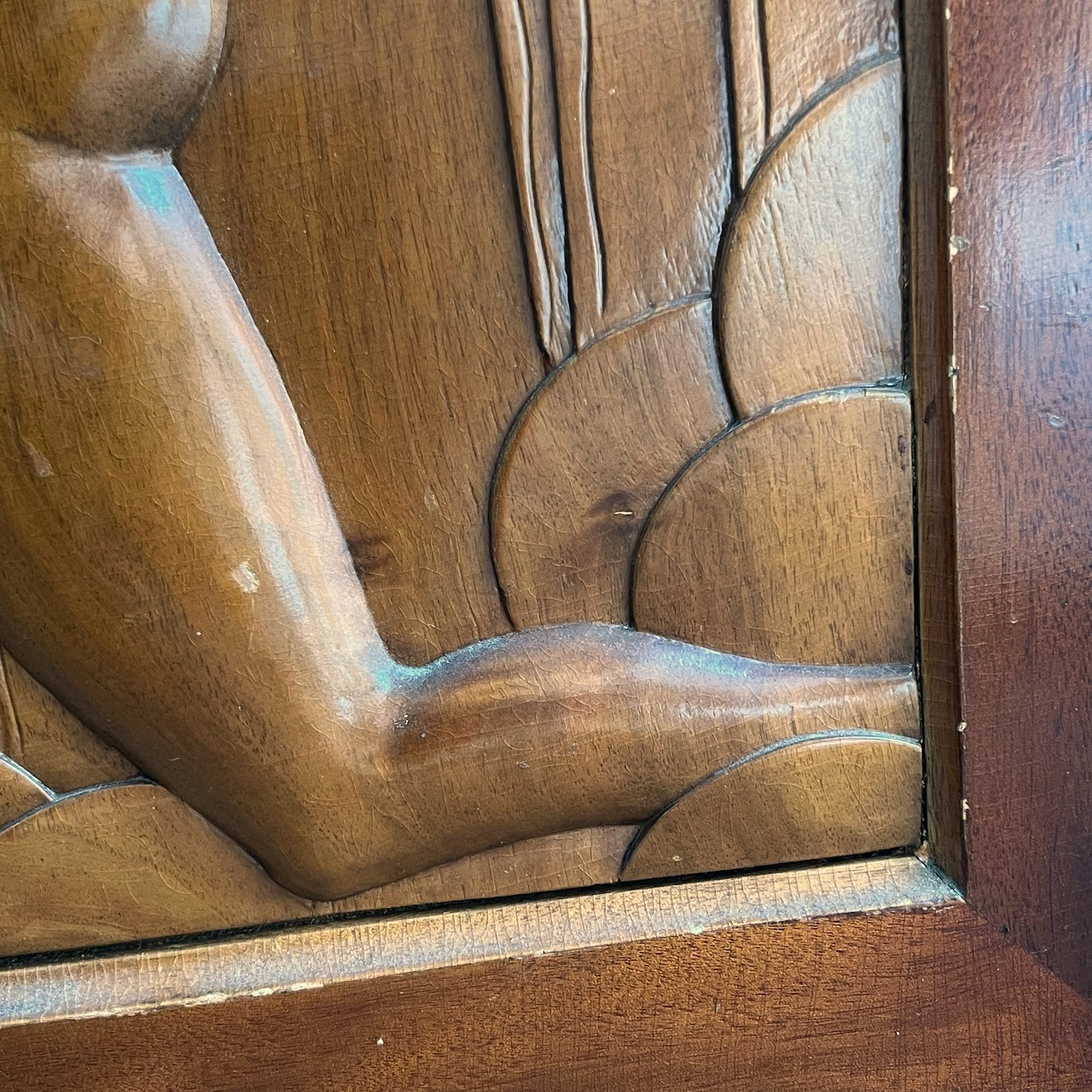 Art Deco Relief Carved Cabinet