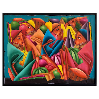 Haitian Contemporary Signed Acrylic Painting