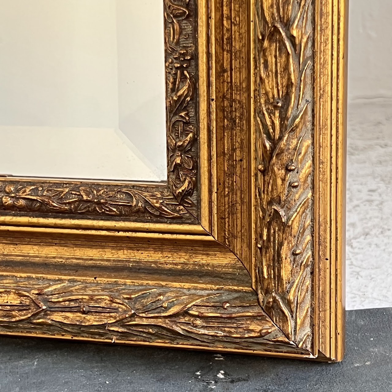 Gilt Framed Contemporary Mantel Mirror