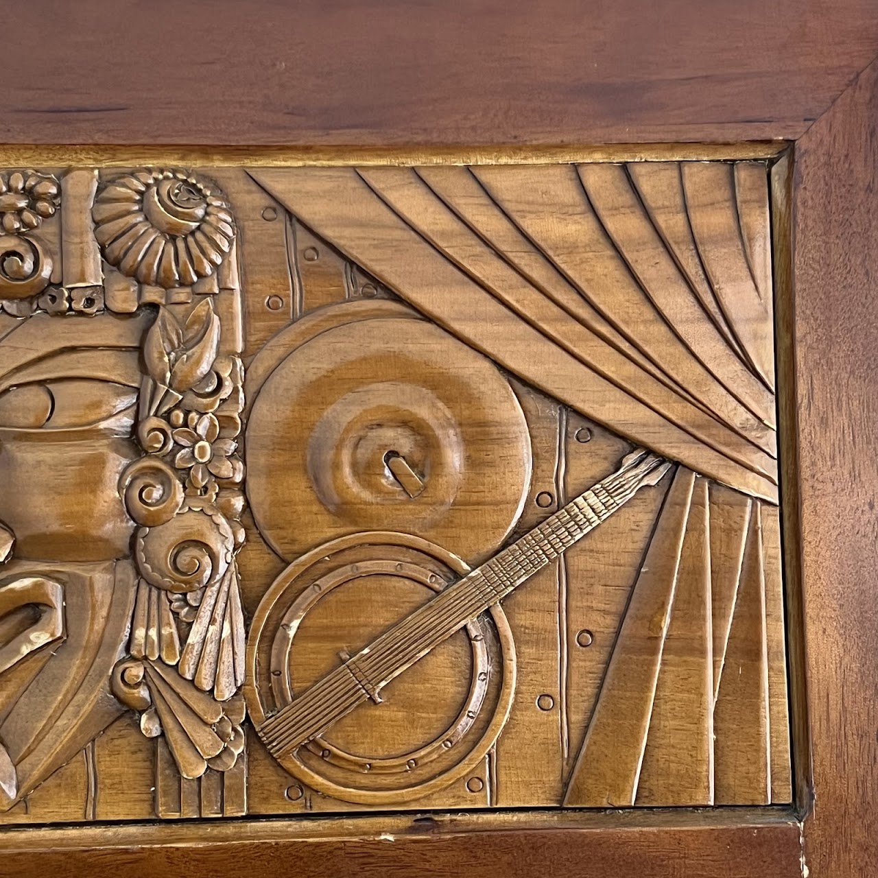 Art Deco Relief Carved Cabinet