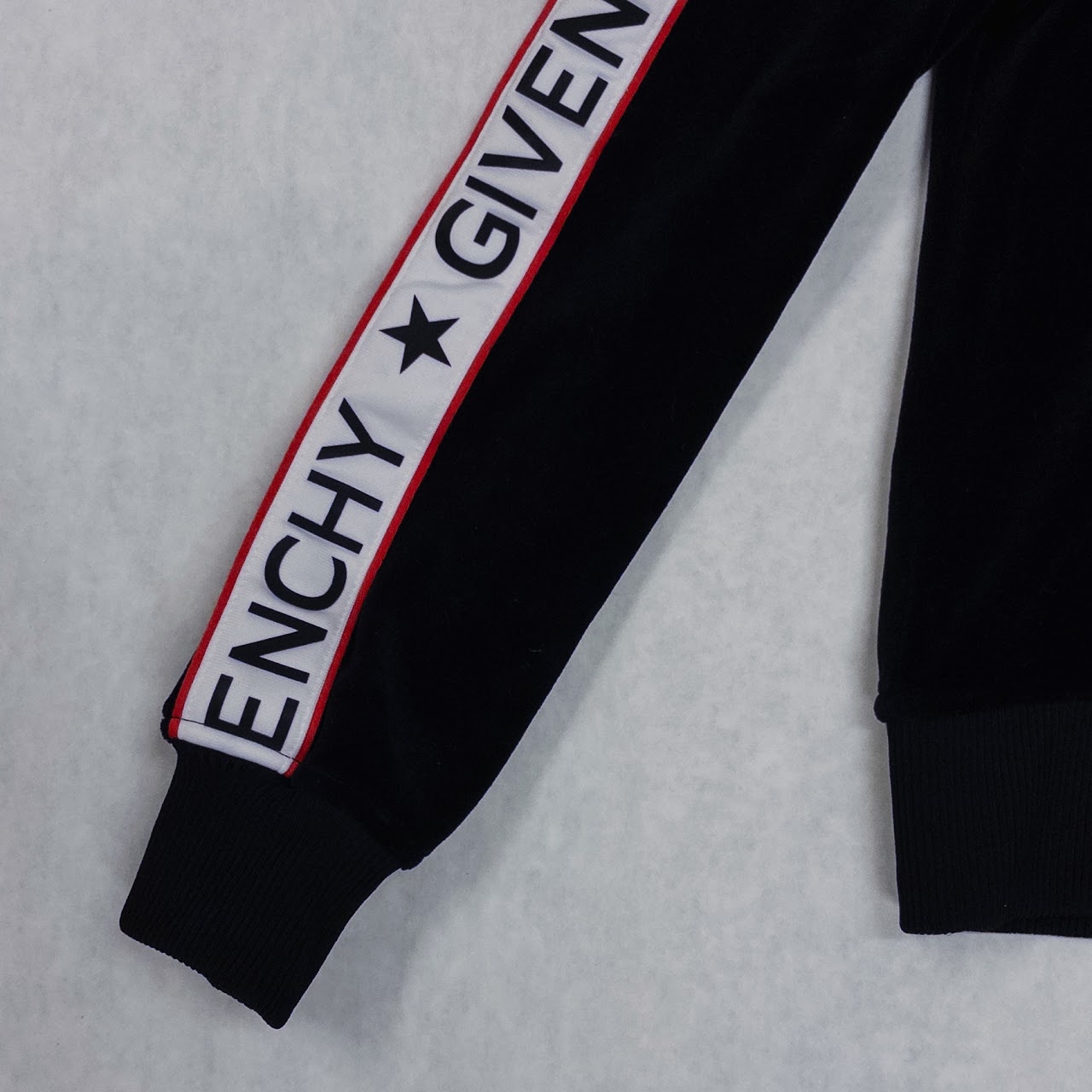 Givenchy Velvet Logo Zip Up Hoody