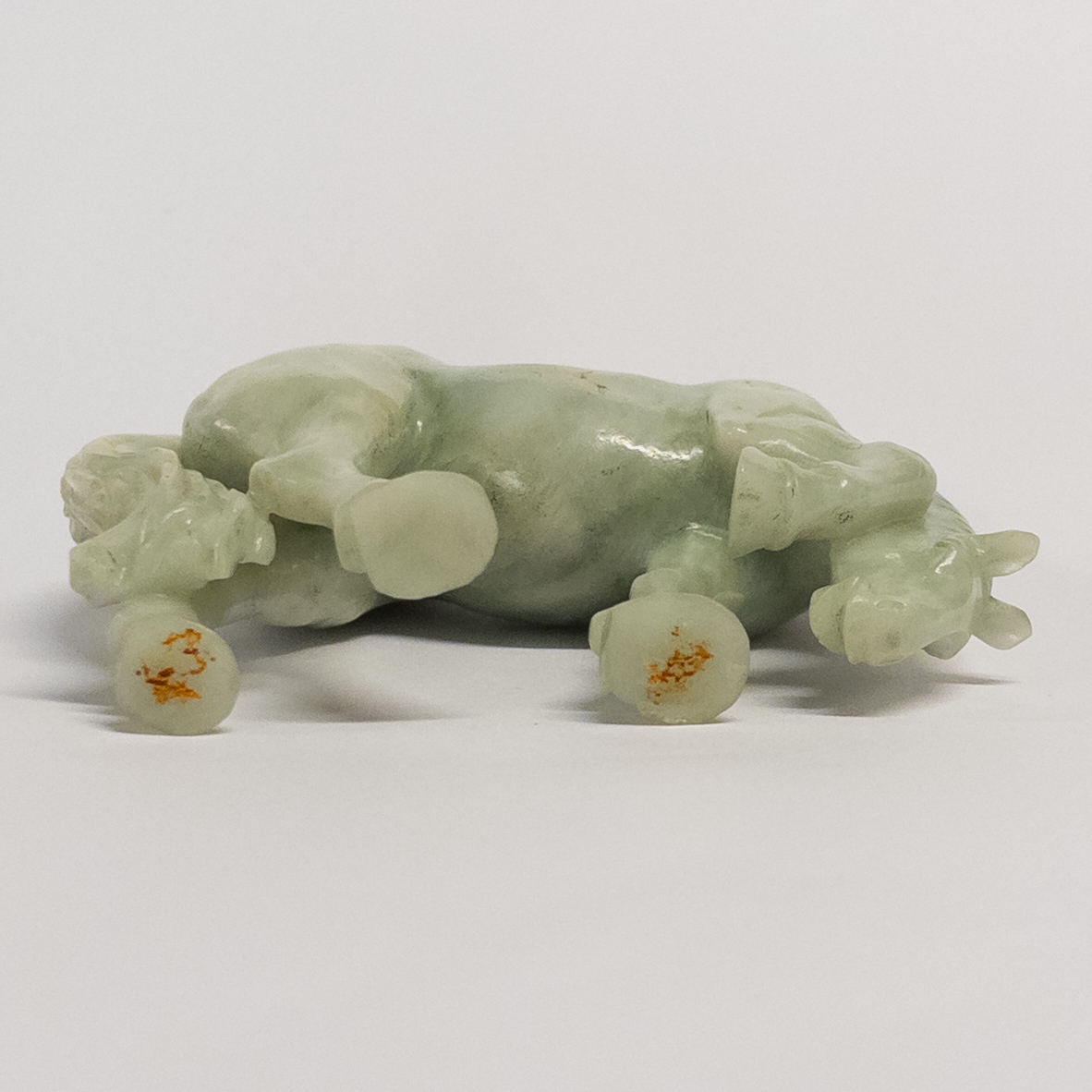 Jade Dirking Horse Statuette