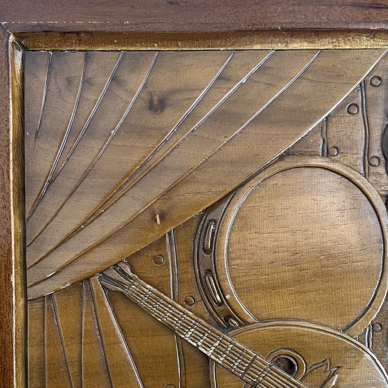 Art Deco Relief Carved Cabinet