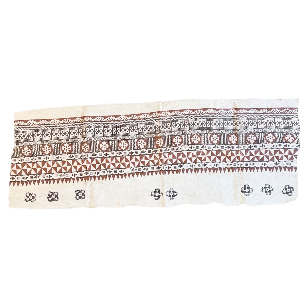 Oceanic Block Painted Tapa Cloth