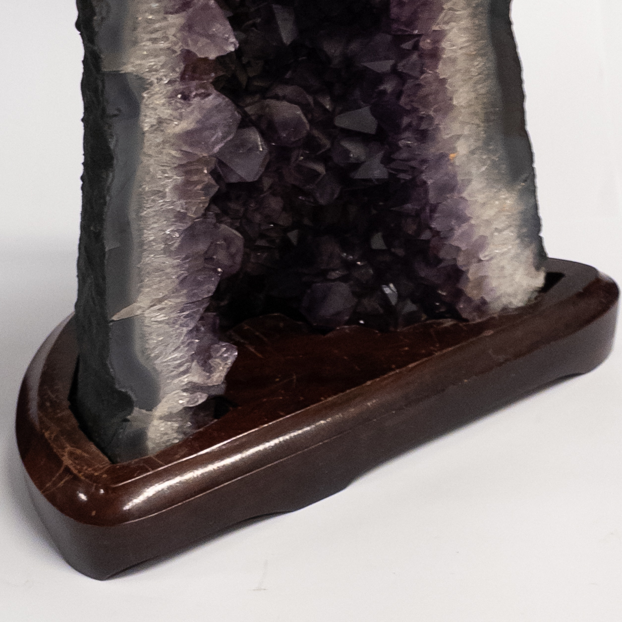 Amethyst Cathedral on Wood Plinth