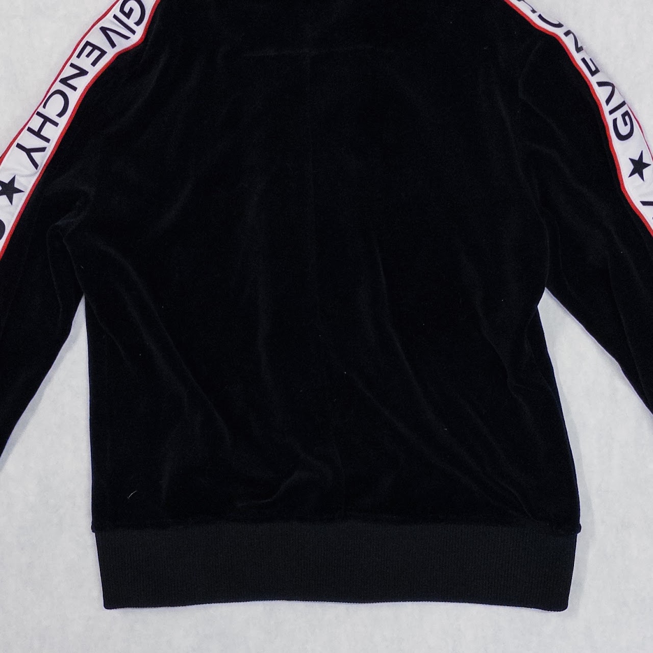 Givenchy Velvet Logo Zip Up Hoody