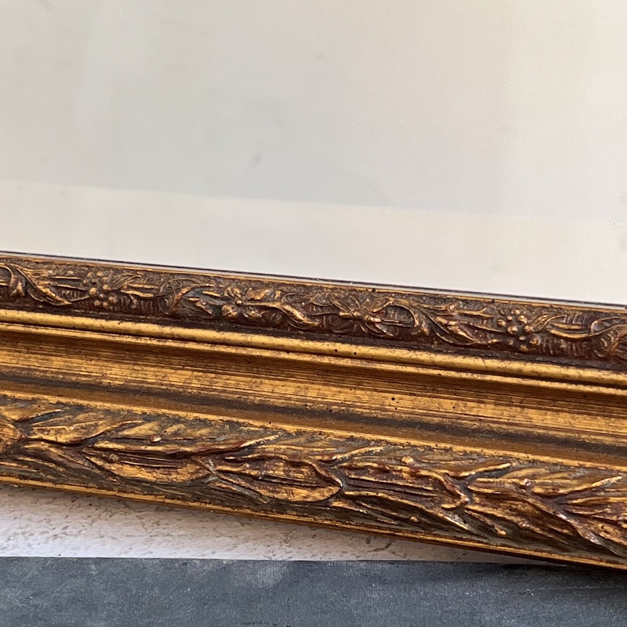 Gilt Framed Contemporary Mantel Mirror