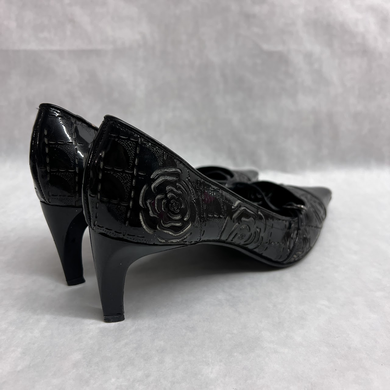 Chanel Camelia Cut Out Mary Jane Pumps