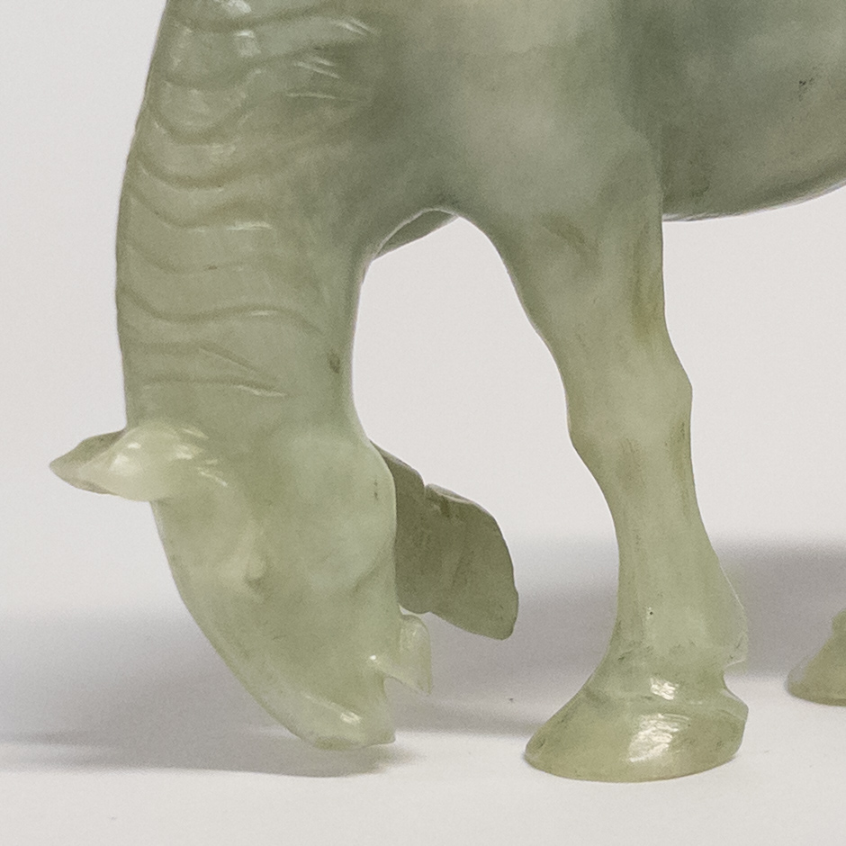 Jade Dirking Horse Statuette