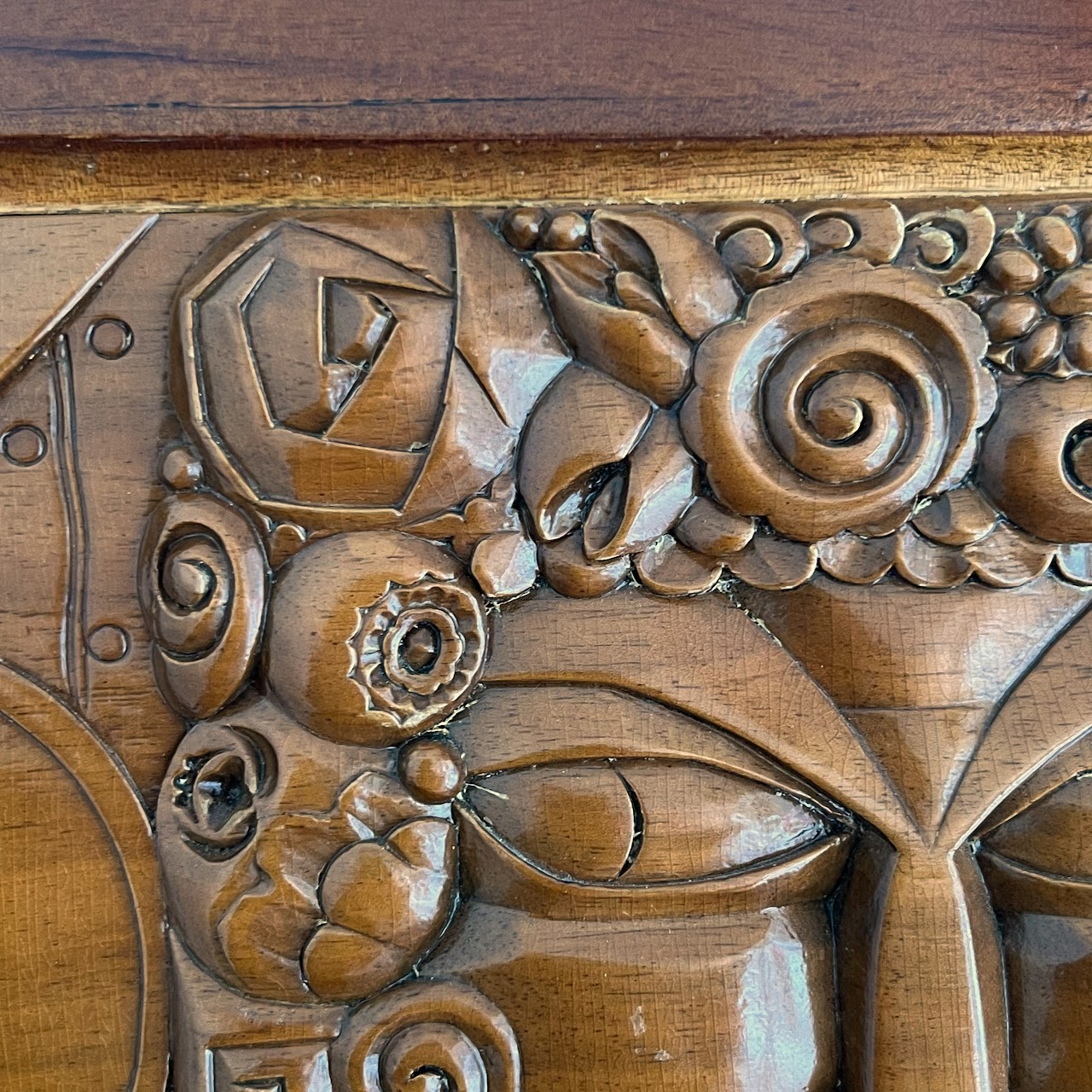 Art Deco Relief Carved Cabinet