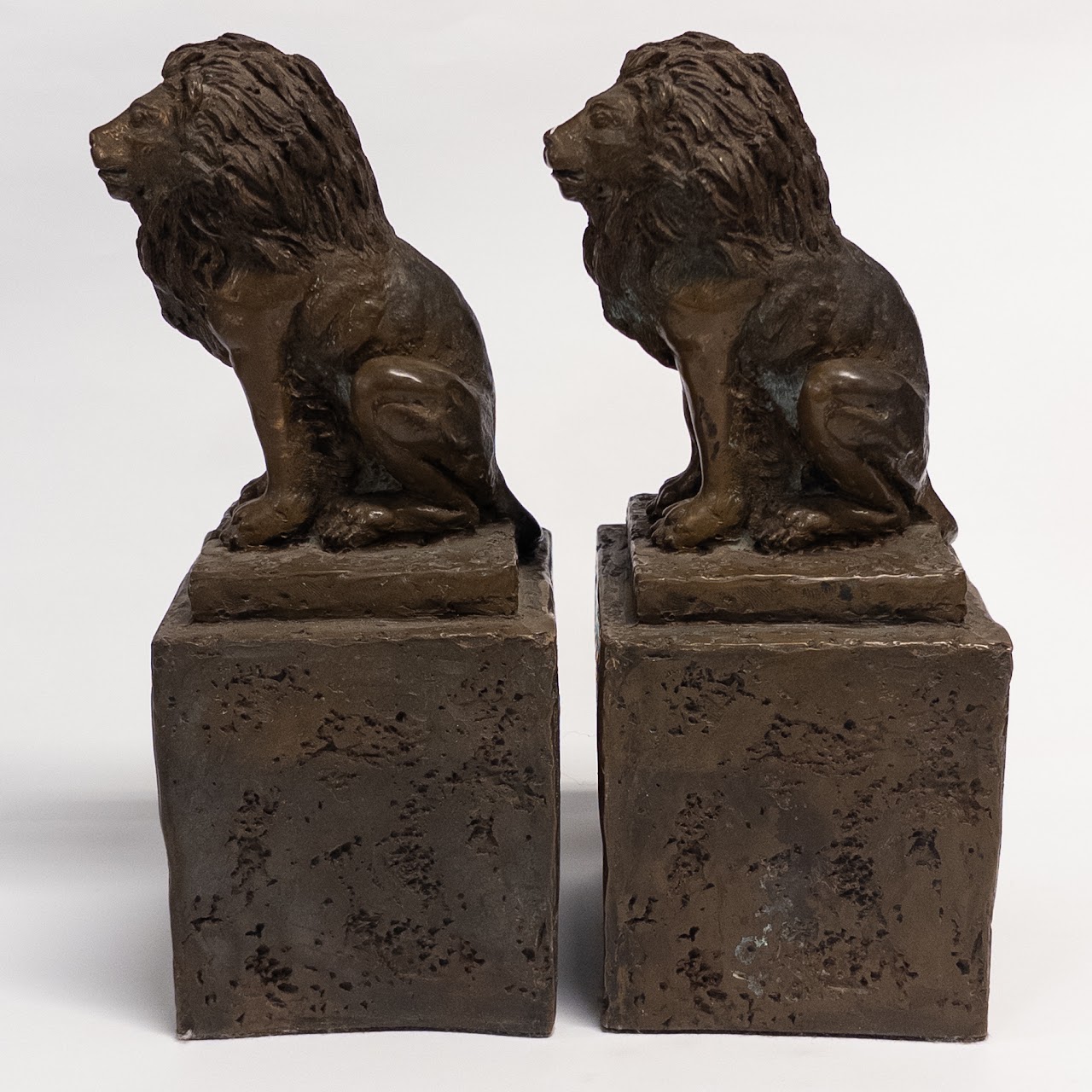 Joseph Addotta Reproduction Bronze Resin Bookends