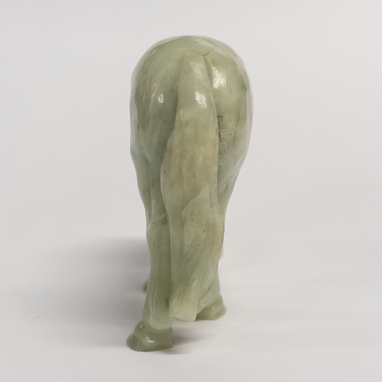 Jade Dirking Horse Statuette