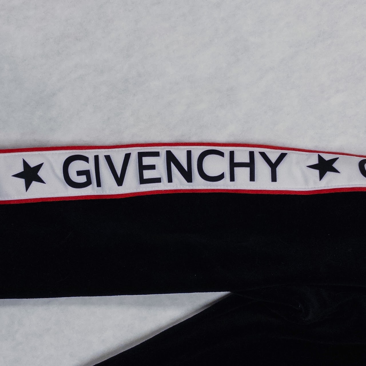 Givenchy Velvet Logo Zip Up Hoody