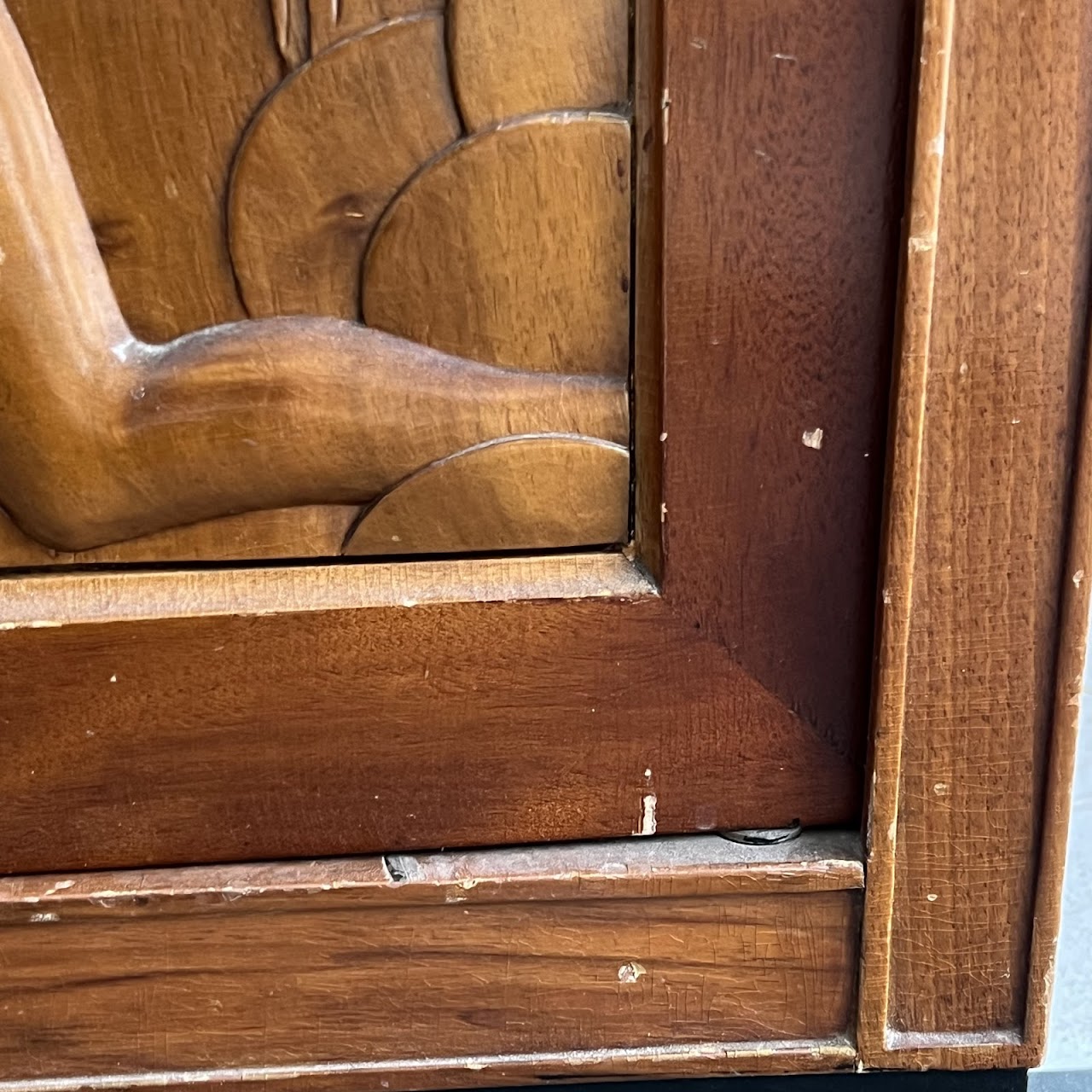 Art Deco Relief Carved Cabinet