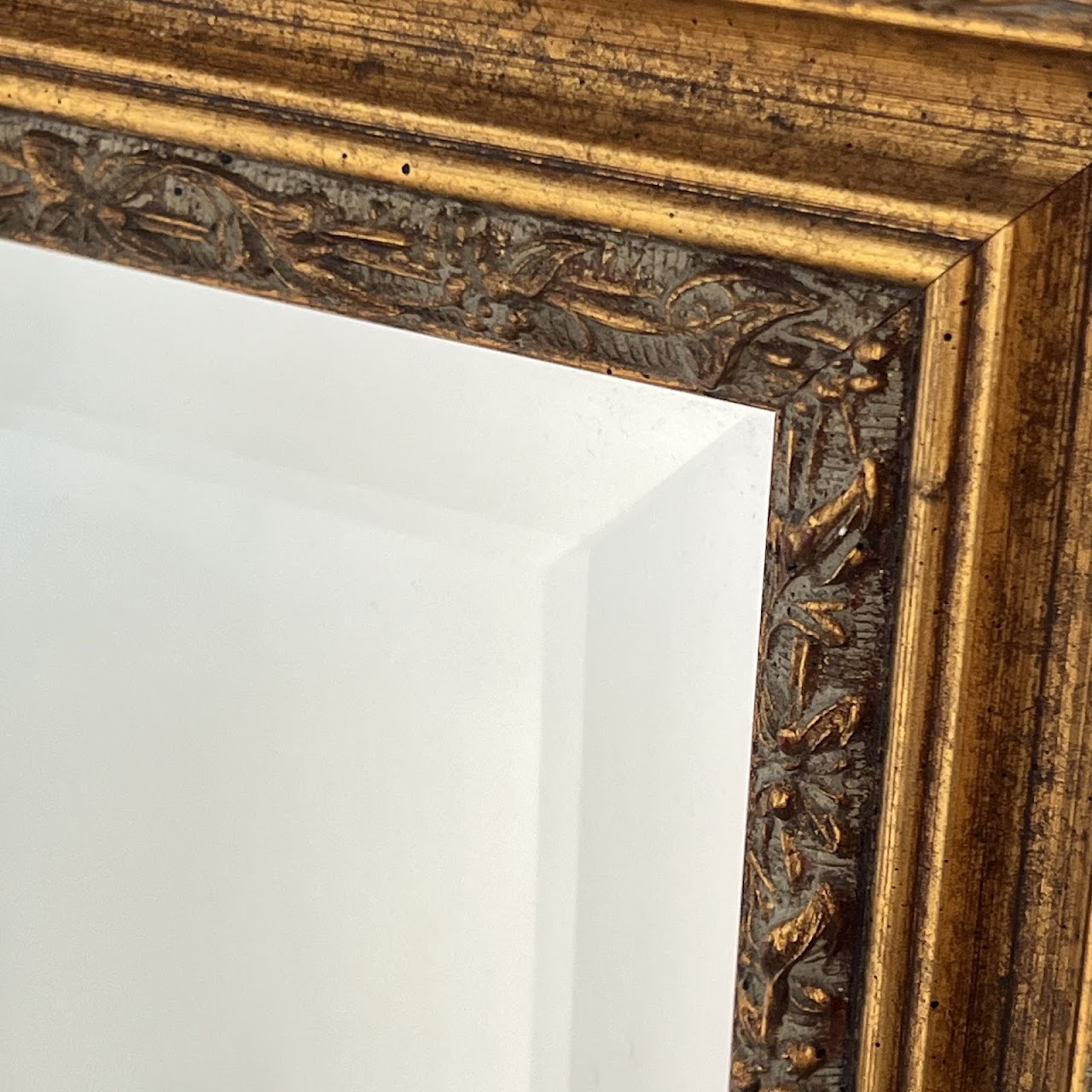 Gilt Framed Contemporary Mantel Mirror