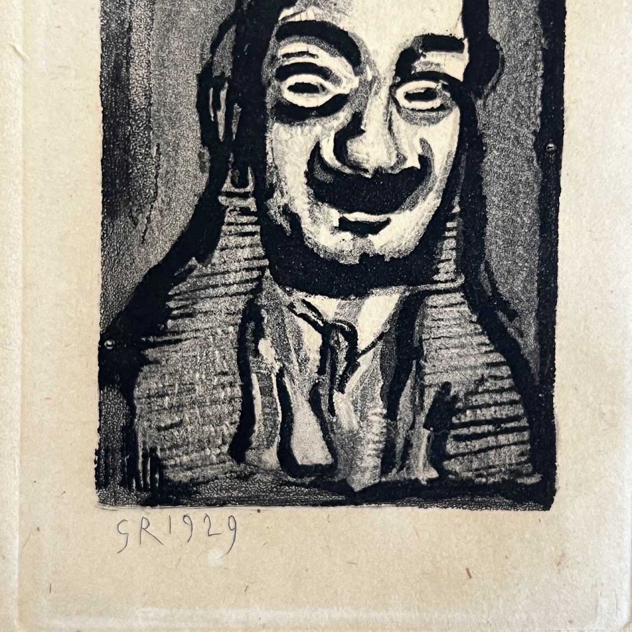 Georges Roualt 'Man with Mustache' Aquatint Etching