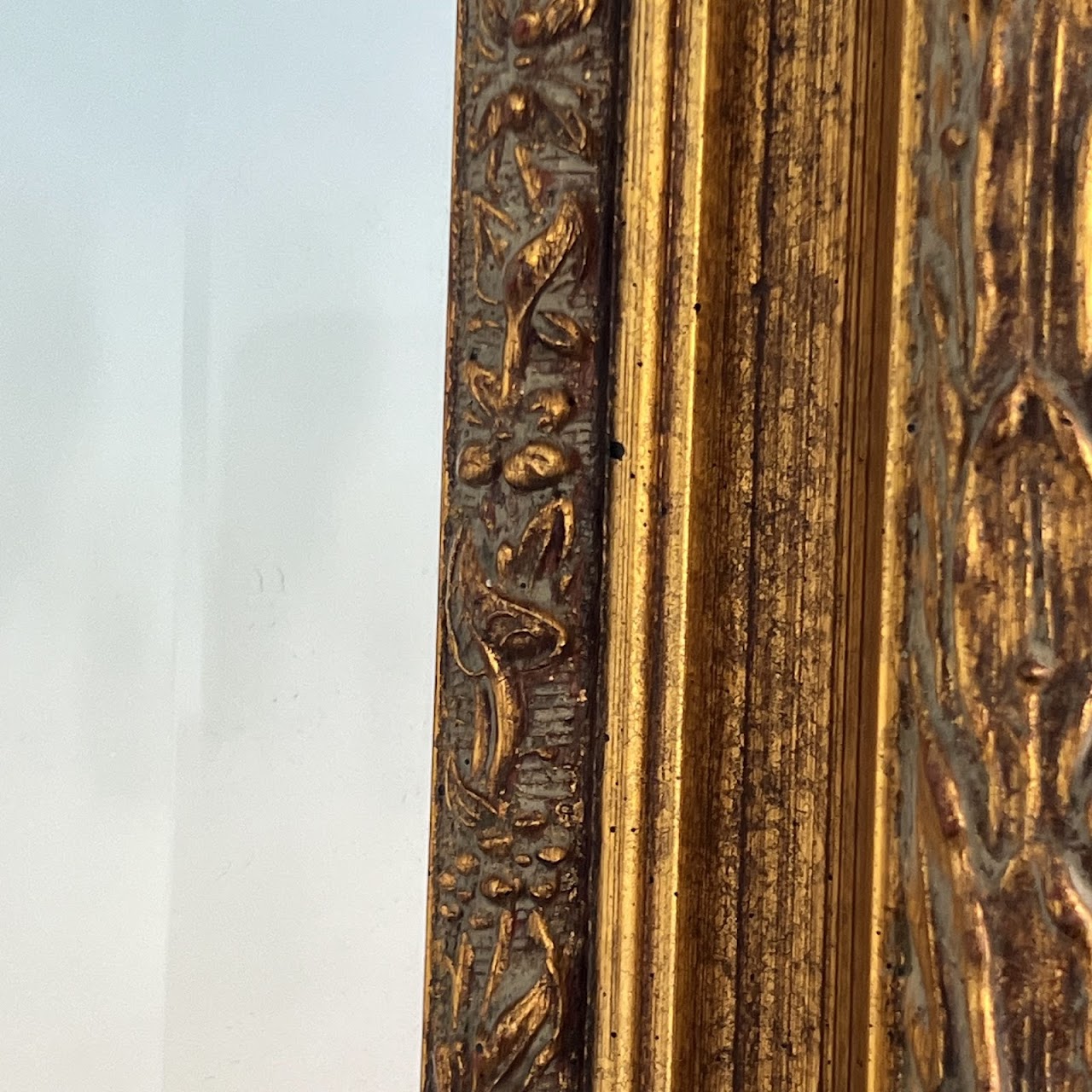 Gilt Framed Contemporary Mantel Mirror