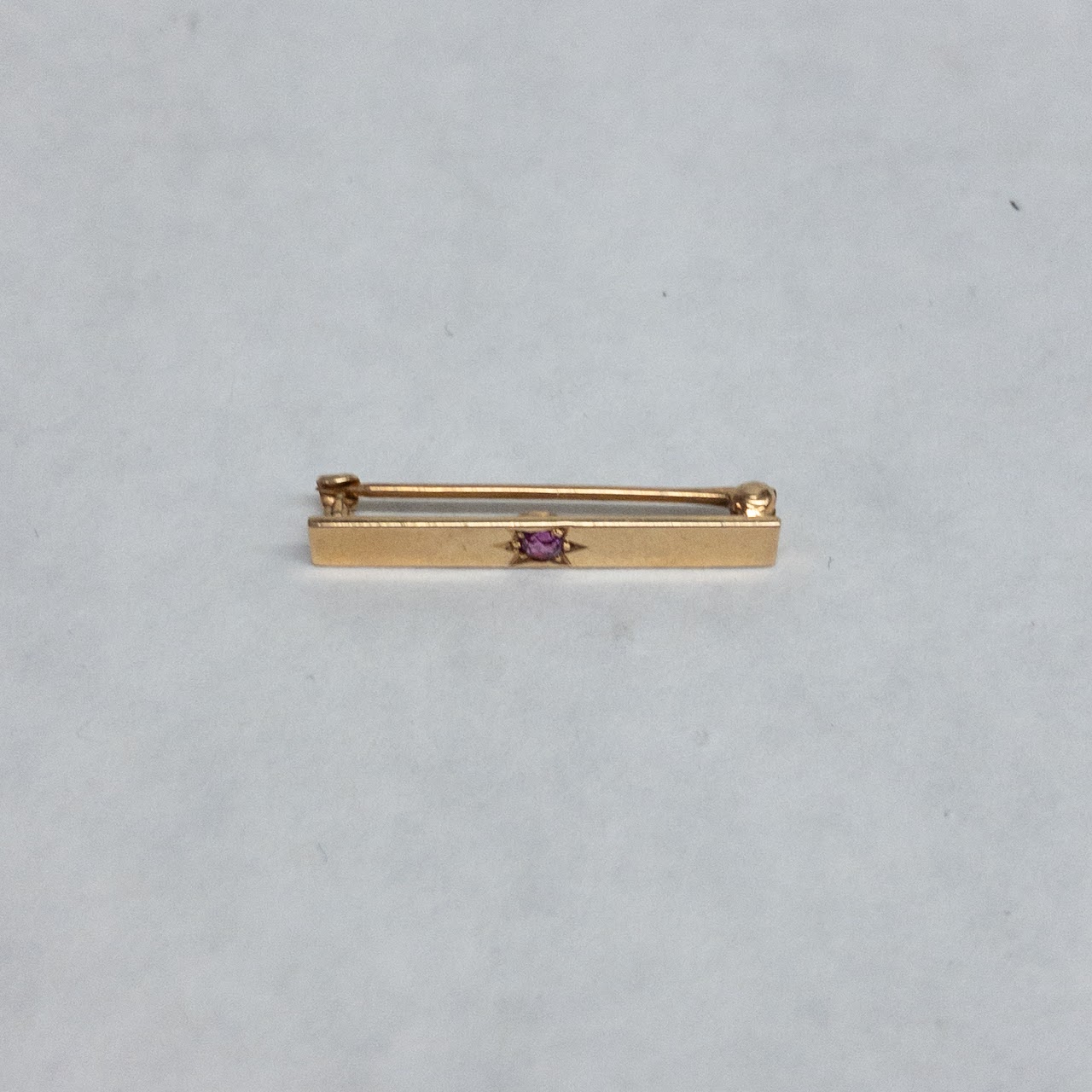 14K Gold and Ruby Small Brooch