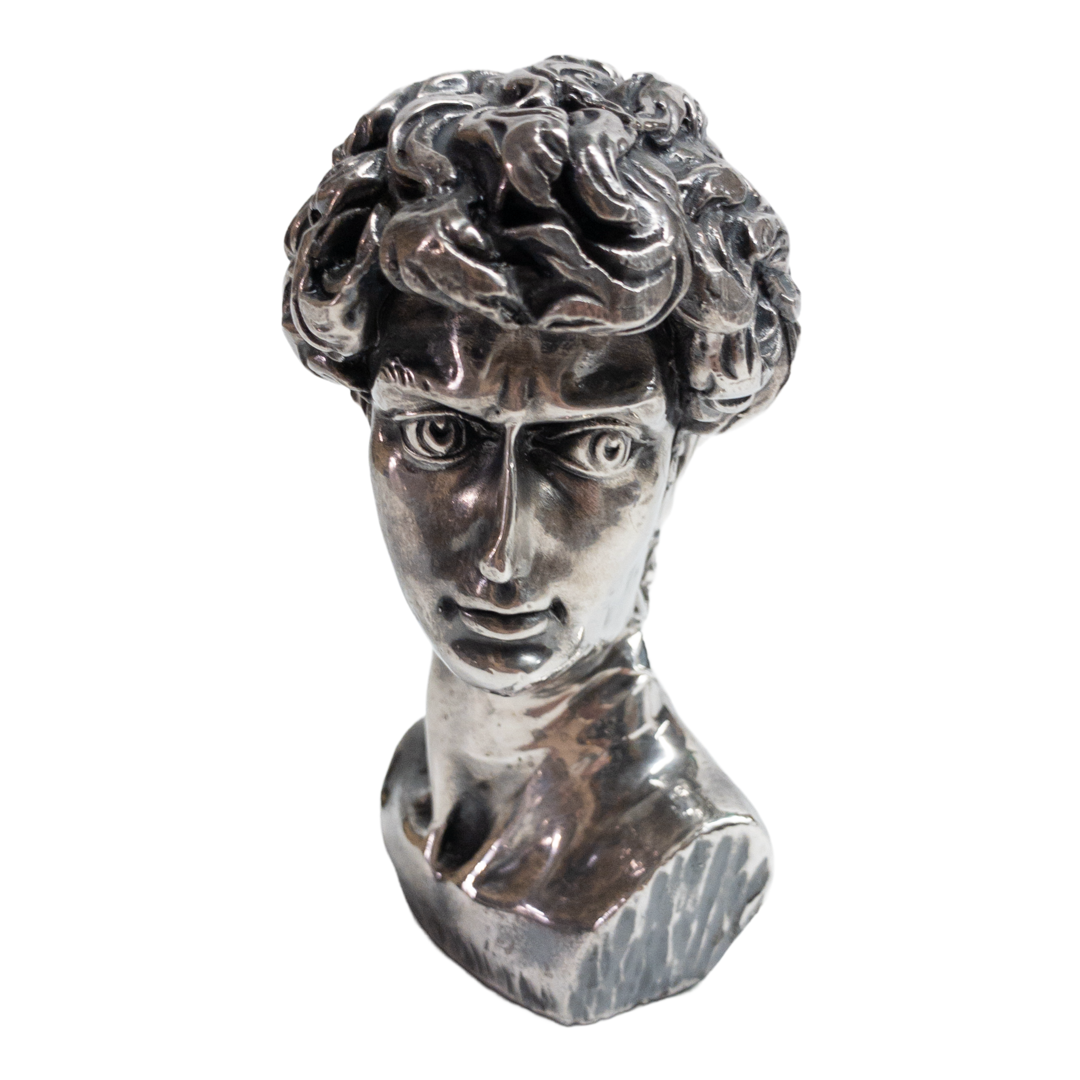 Sterling Silver Bust of David