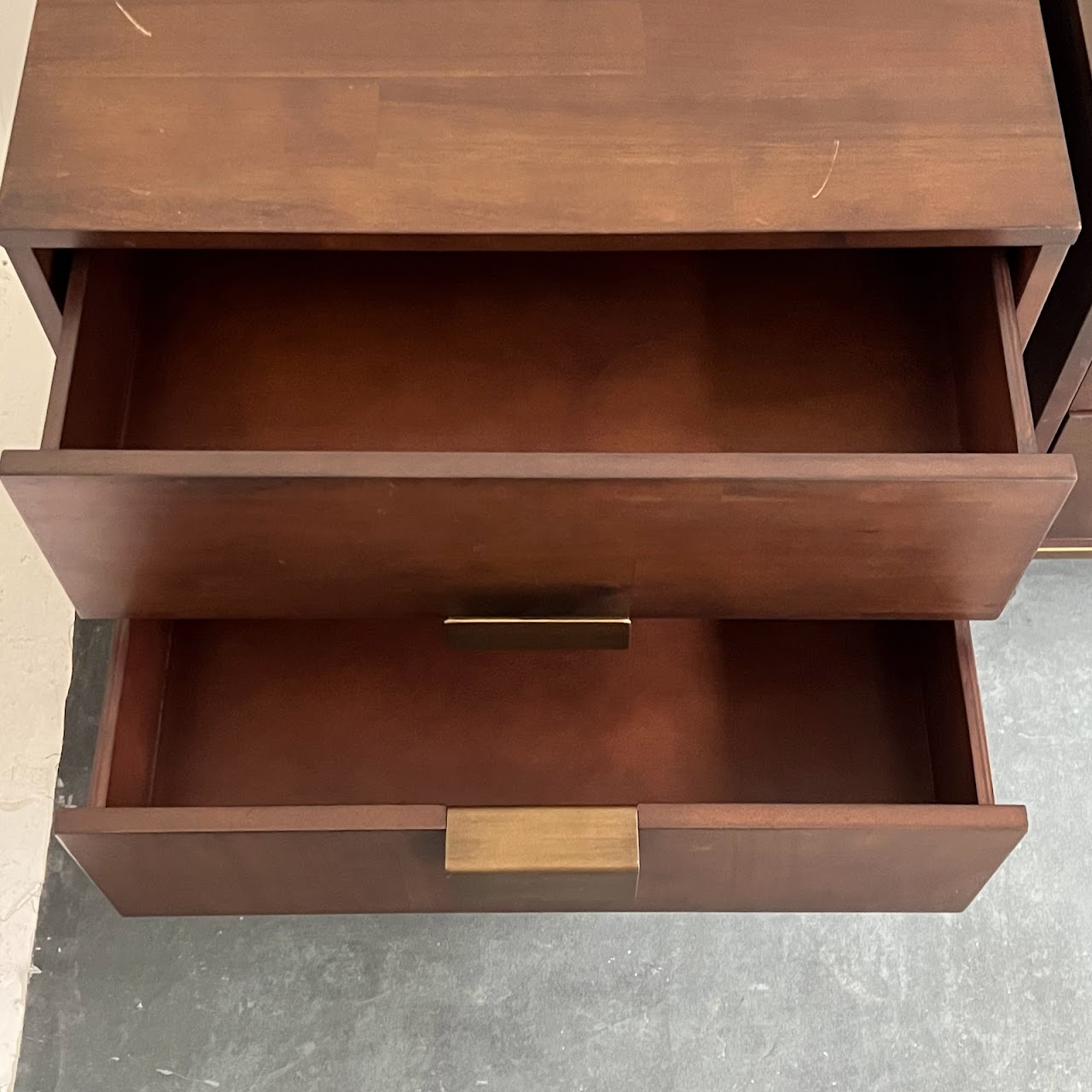 Contemporary Two Drawer Nightstand Pair