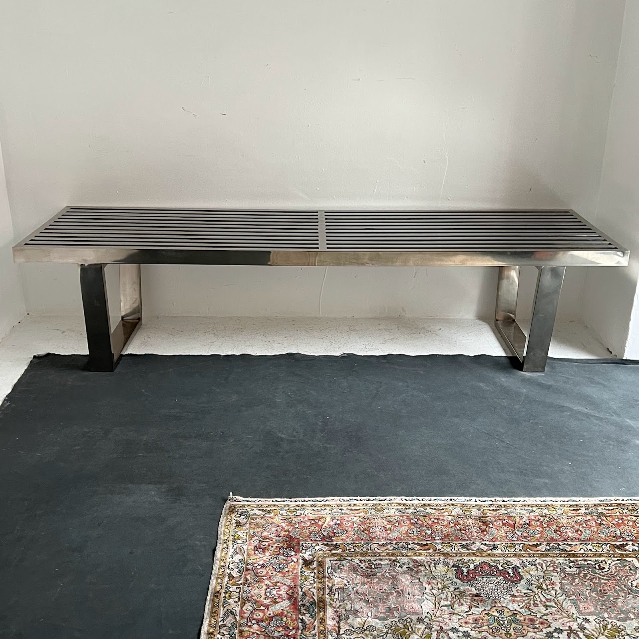 Steel George Nelson Style Bench