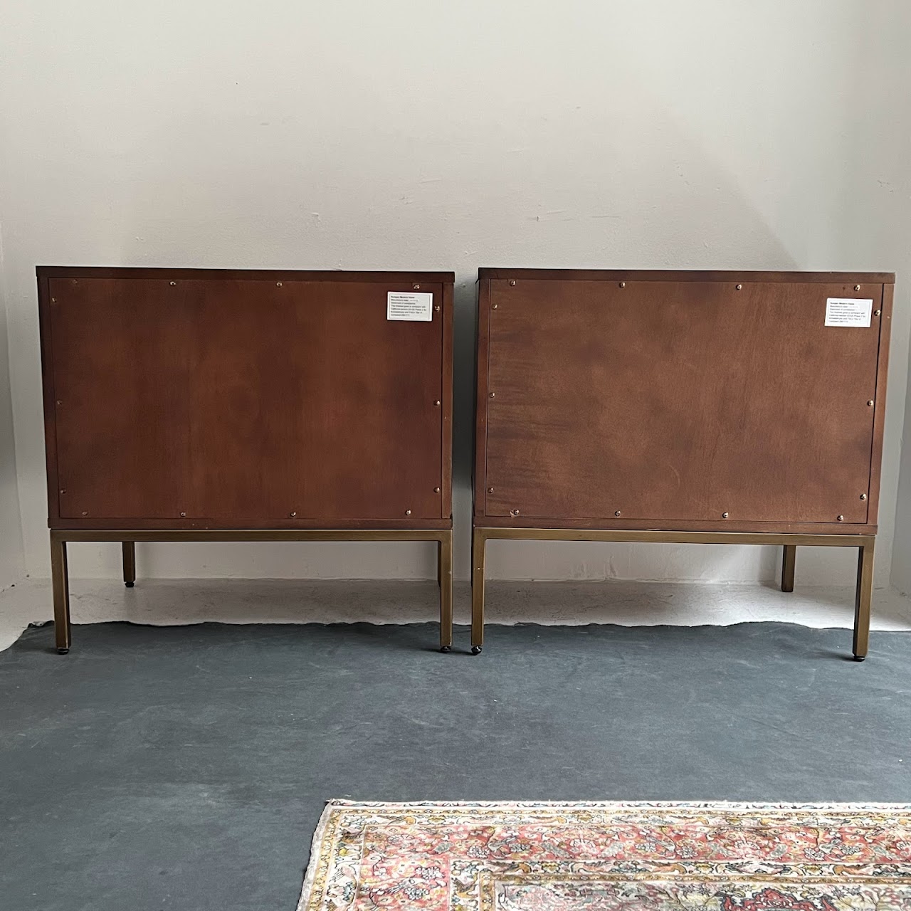 Contemporary Two Drawer Nightstand Pair