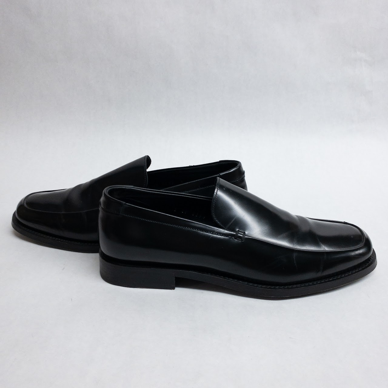 Prada Black Leather Loafers