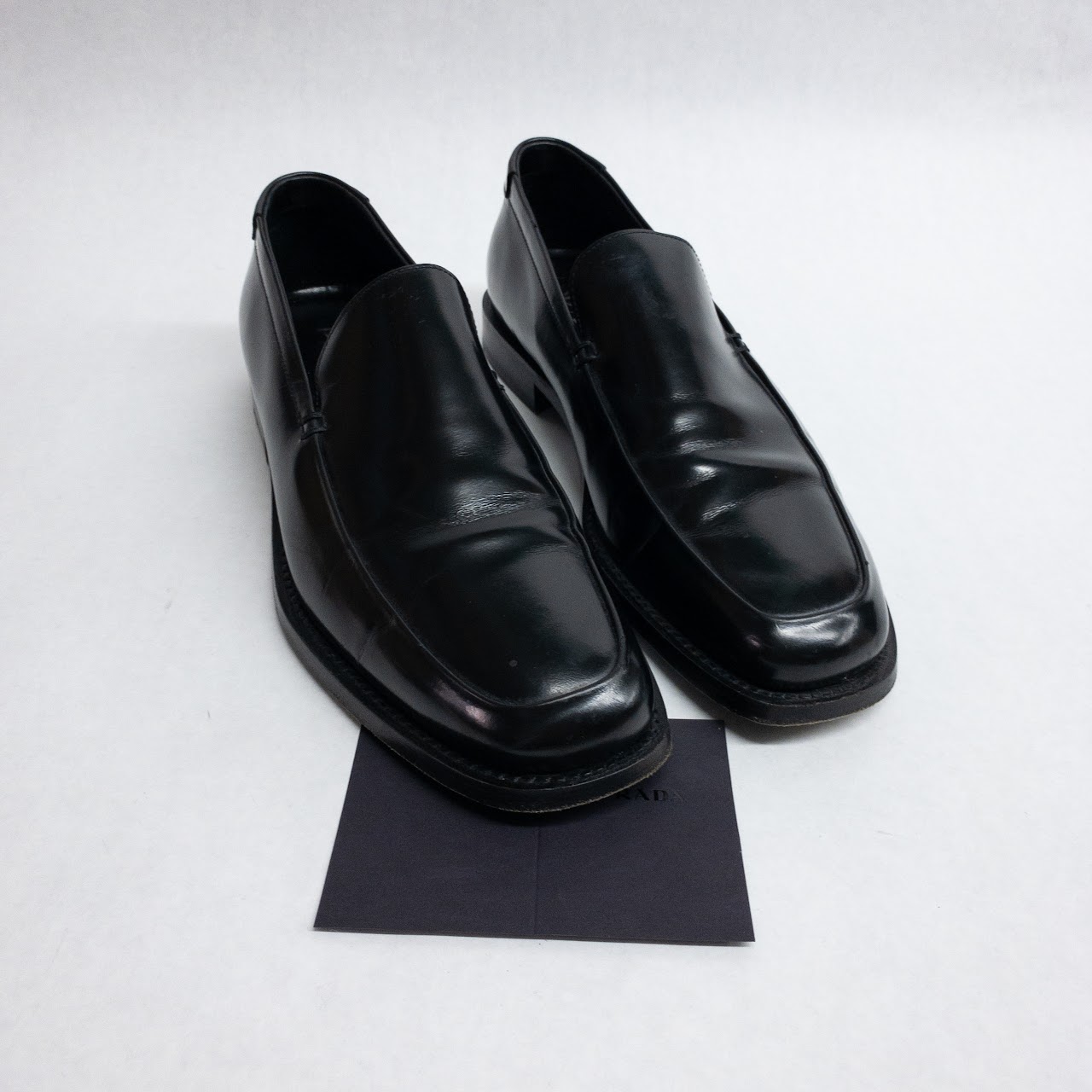 Prada Black Leather Loafers