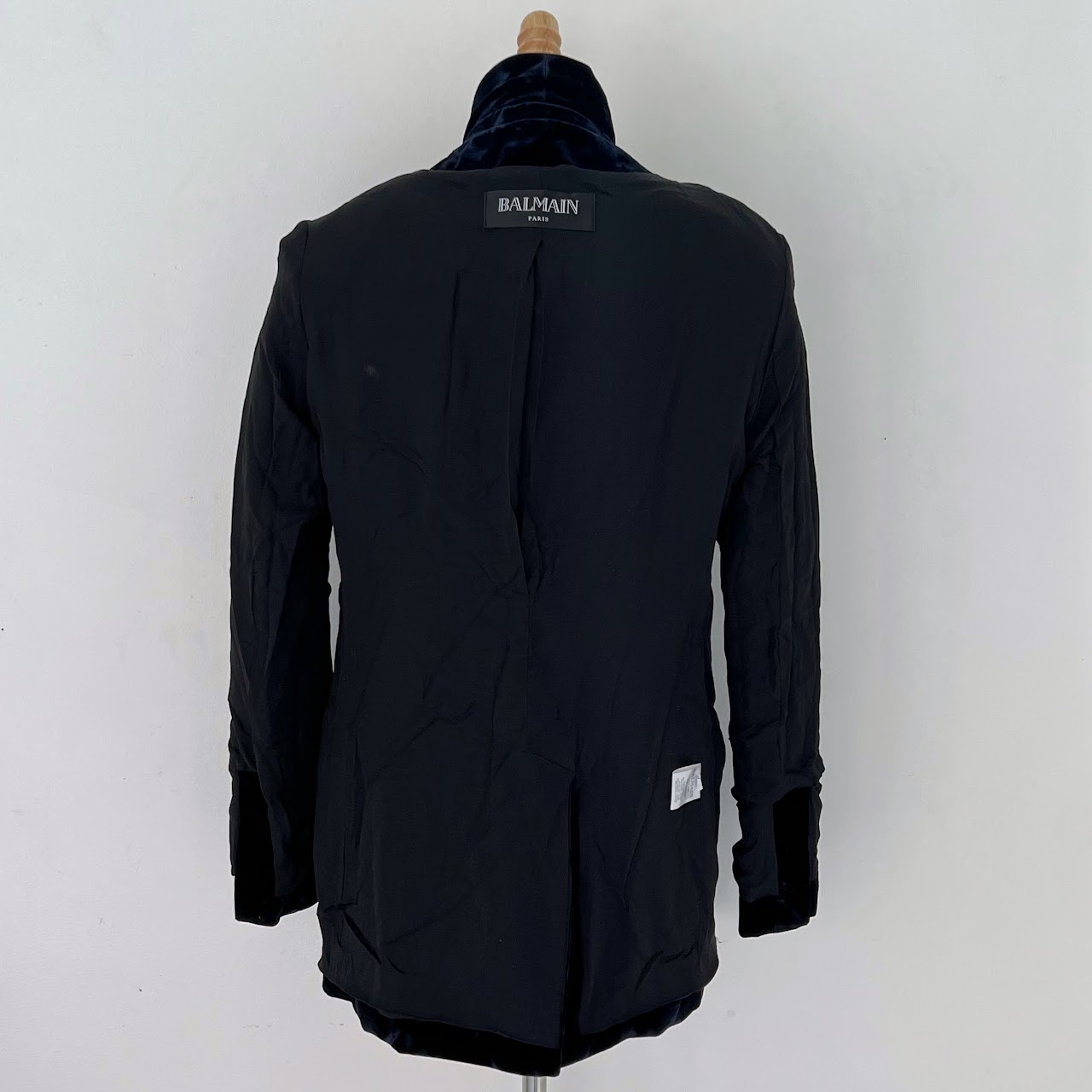 Balmain Dark Blue Velvet Blazer