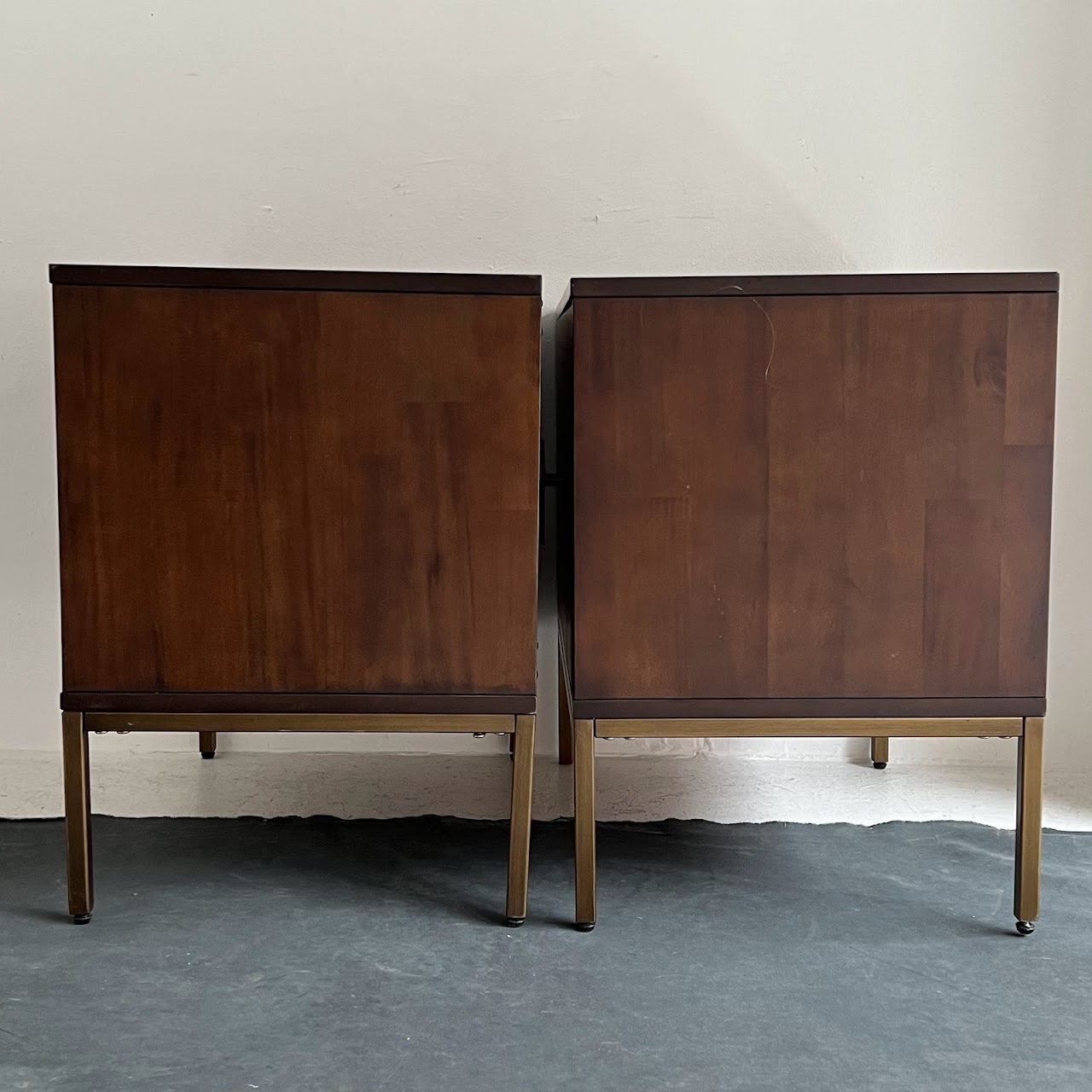 Contemporary Two Drawer Nightstand Pair