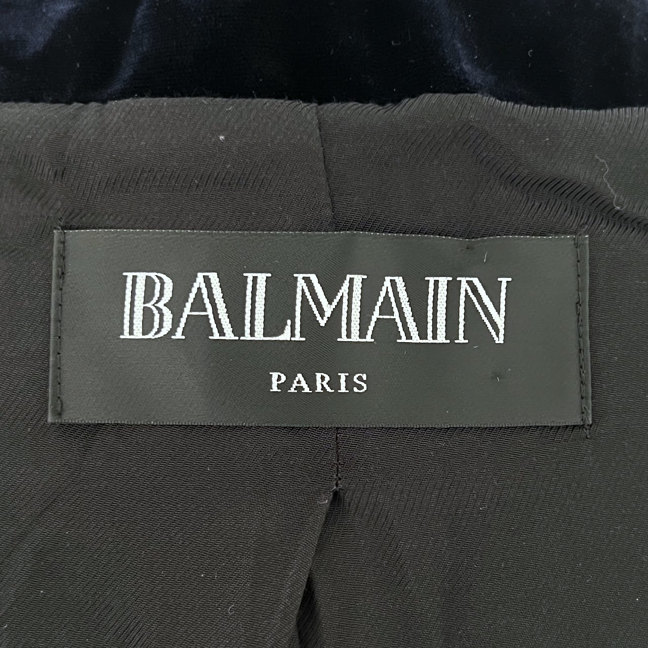 Balmain Dark Blue Velvet Blazer