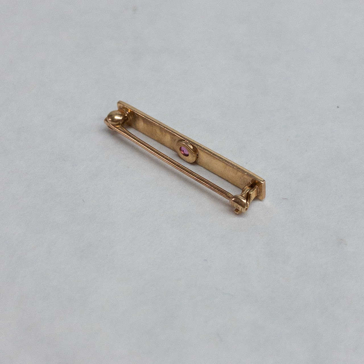 14K Gold and Ruby Small Brooch