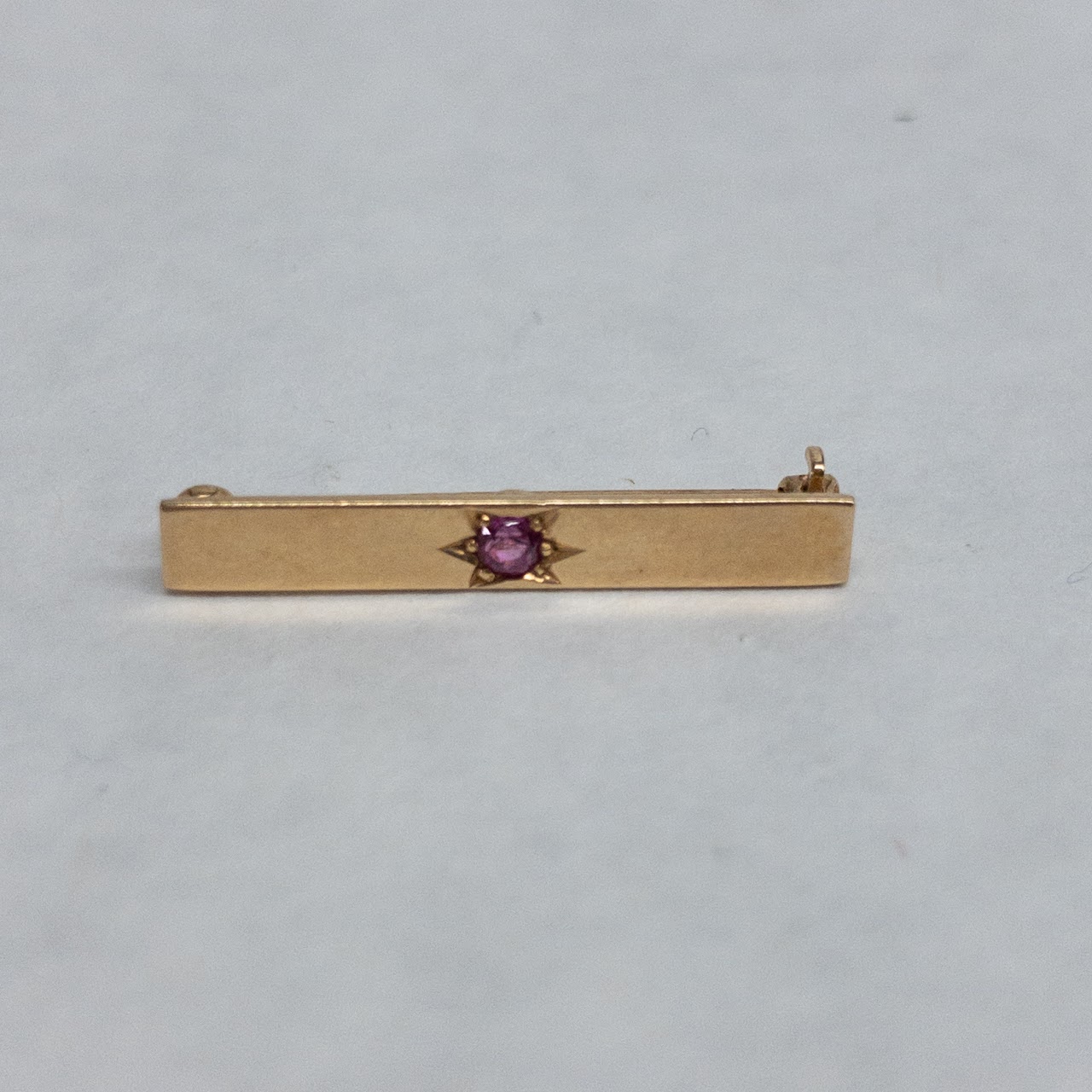 14K Gold and Ruby Small Brooch