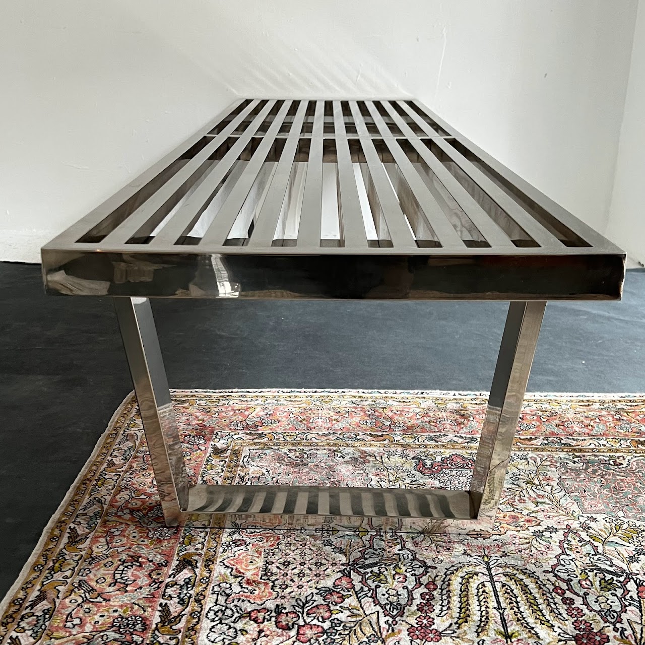 Steel George Nelson Style Bench