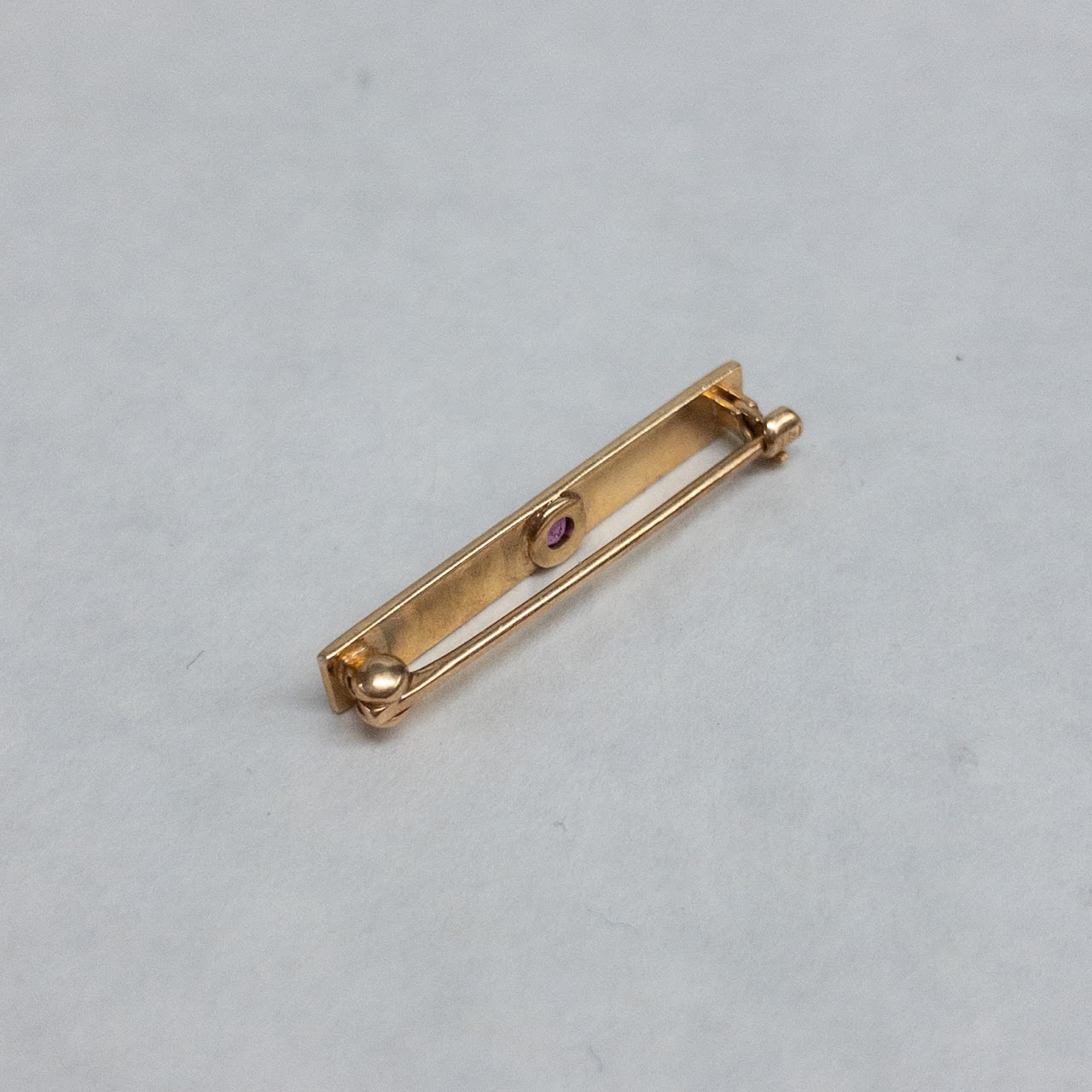 14K Gold and Ruby Small Brooch