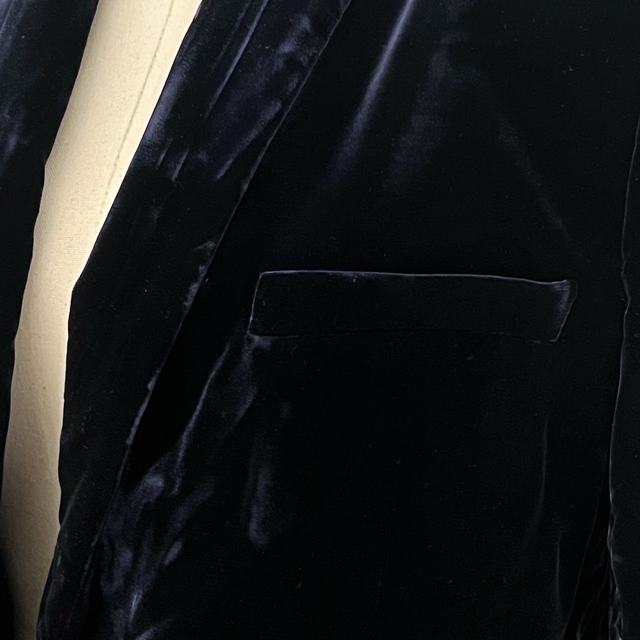 Balmain Dark Blue Velvet Blazer