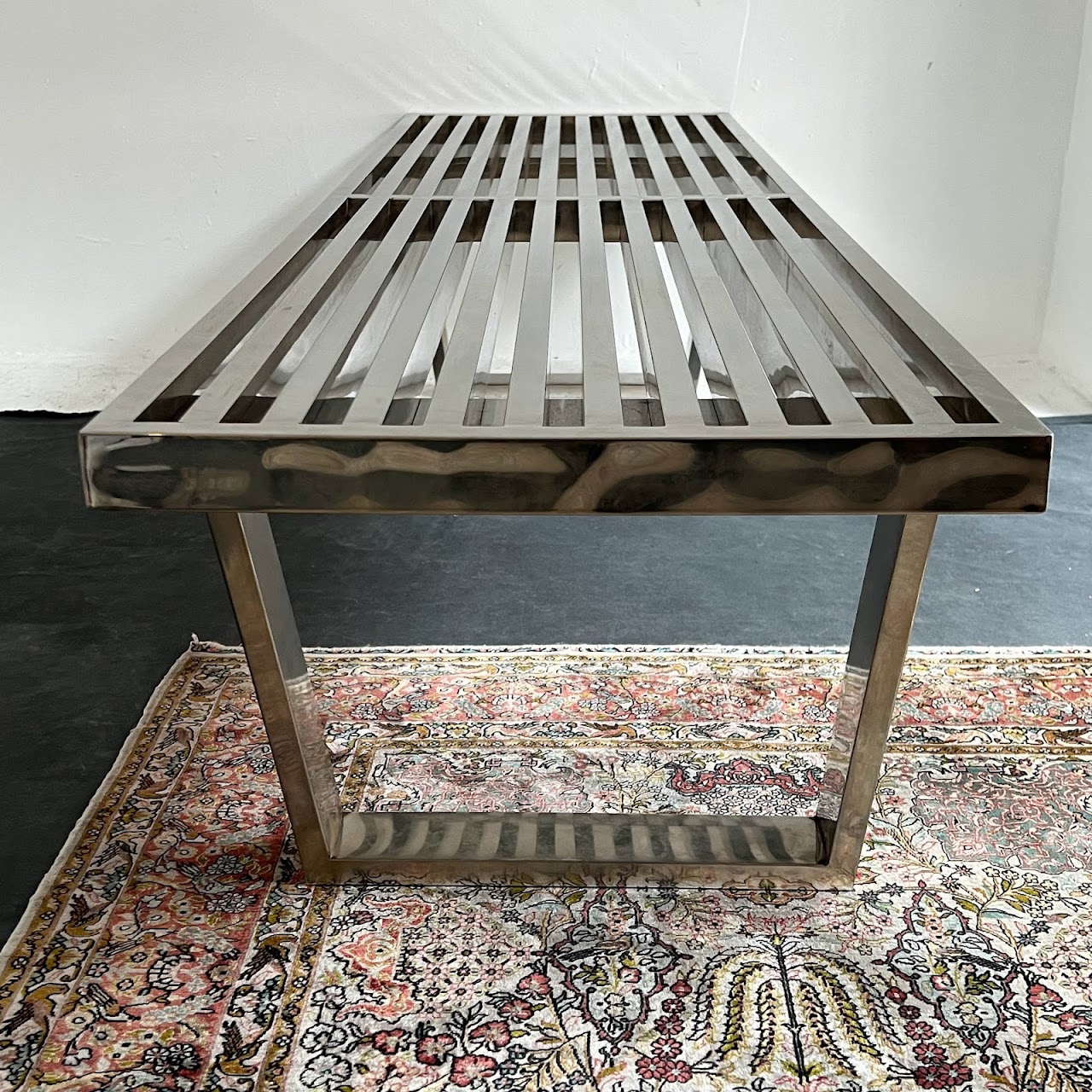 Steel George Nelson Style Bench