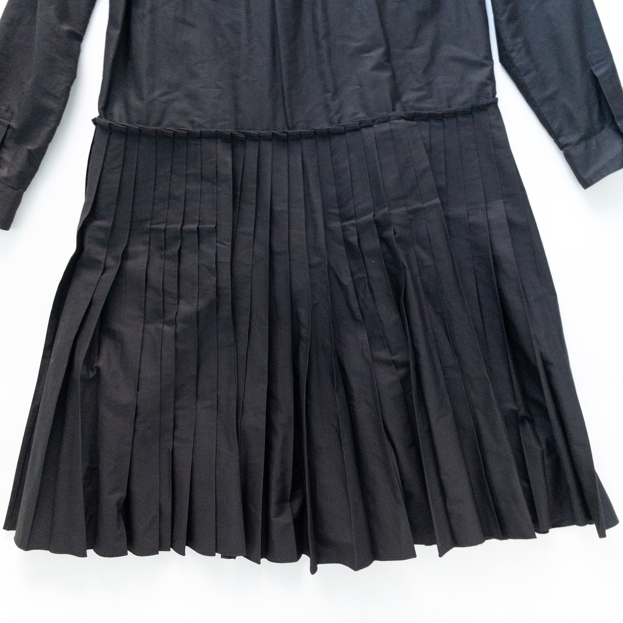 Prada Embellished Collar Pleated Dress