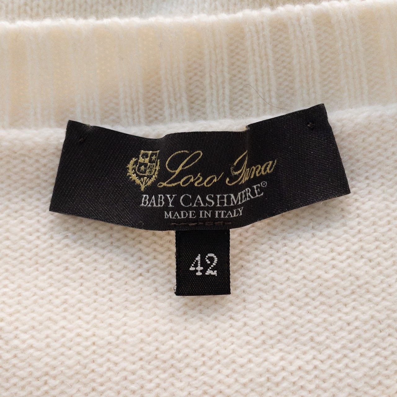 Loro Piana Ivory Baby Cashmere Sweater